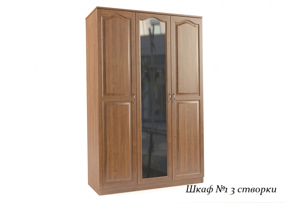 Шкаф деревянный с зеркалом 1 3створки  